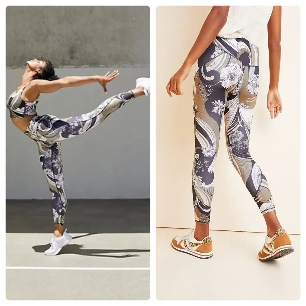 Free People Wave Crush Leggings in Black Combo